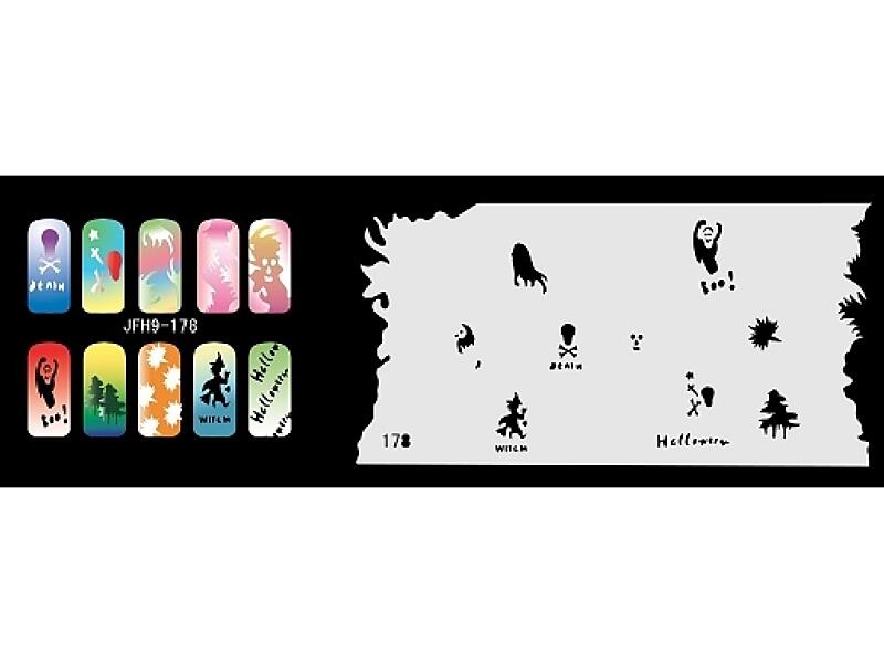 Šablona na nehty (airbrush nail art) JFH09-178