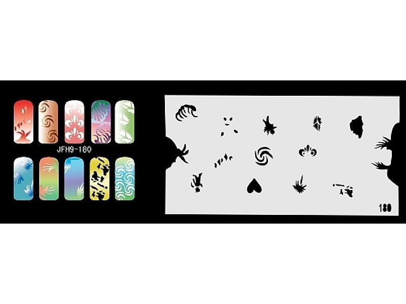 Šablona na nehty (airbrush nail art) JFH09-180