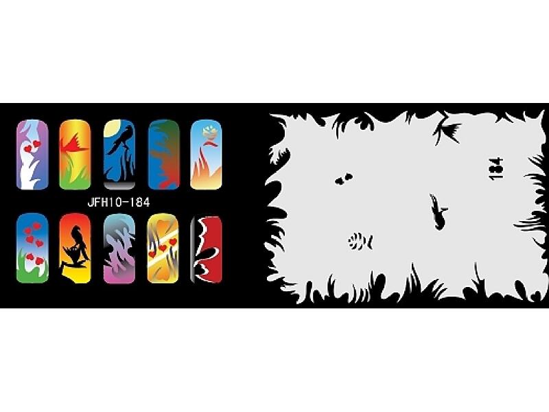 Šablona na nehty (airbrush nail art) JFH10-184