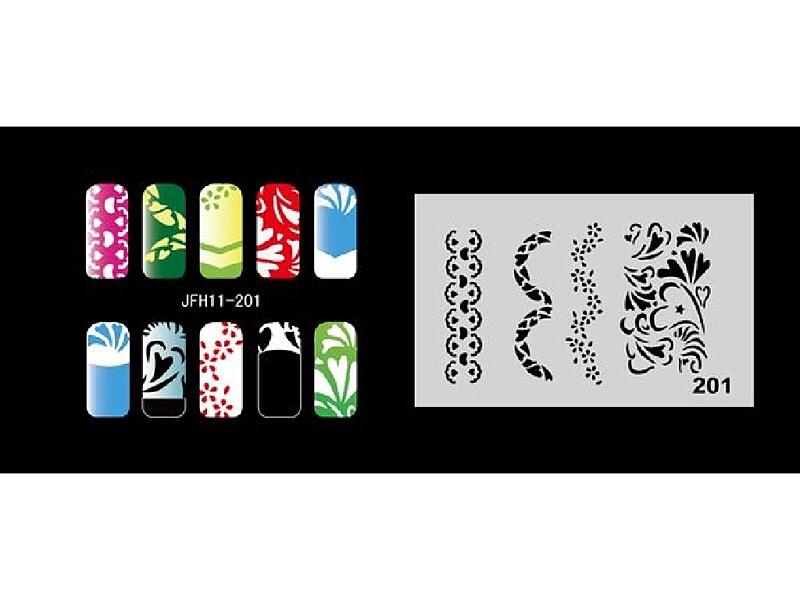 Šablona na nehty (airbrush nail art) JFH11-201