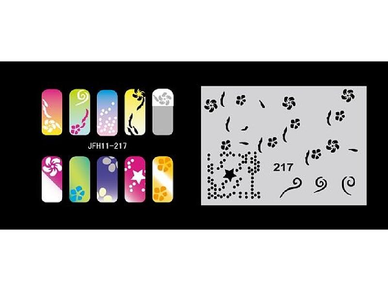Šablona na nehty (airbrush nail art) JFH11-217