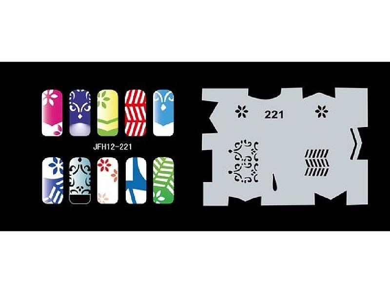 Šablona na nehty (airbrush nail art) JFH12-221