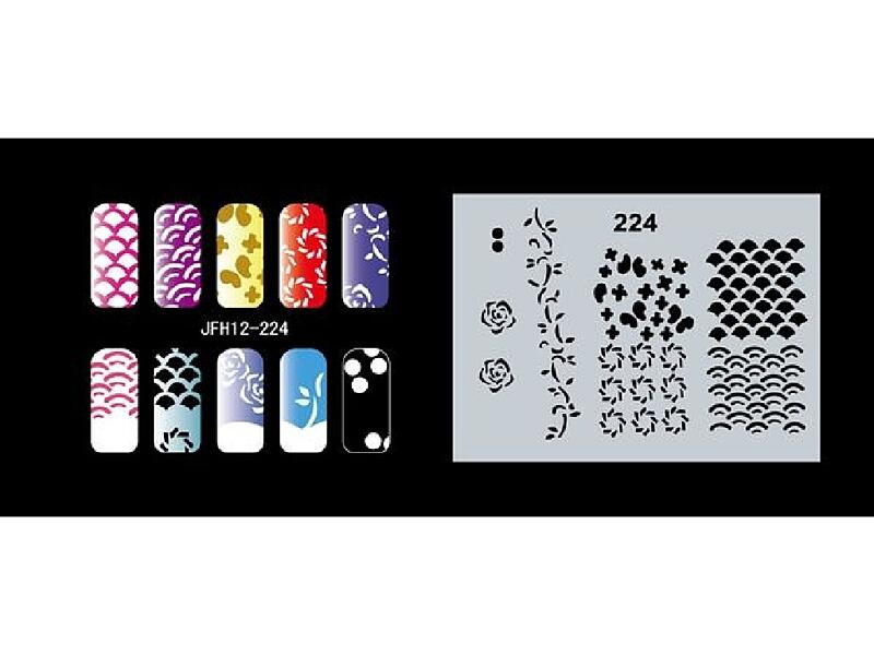 Šablona na nehty (airbrush nail art) JFH12-224