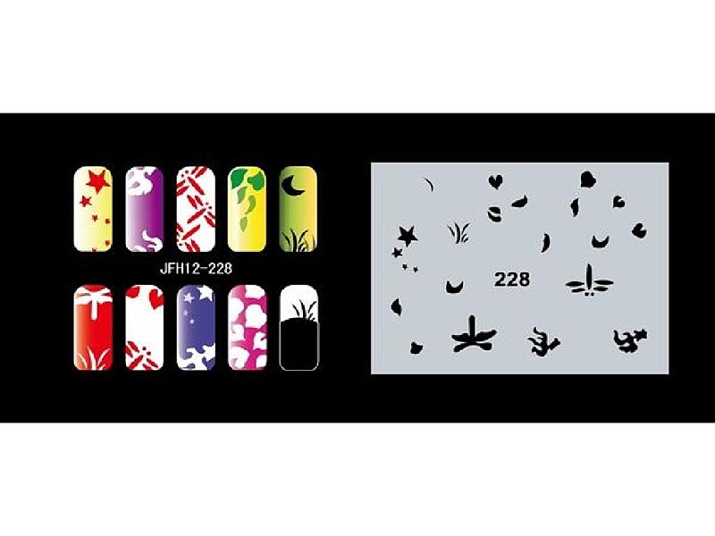 Šablona na nehty (airbrush nail art) JFH12-228
