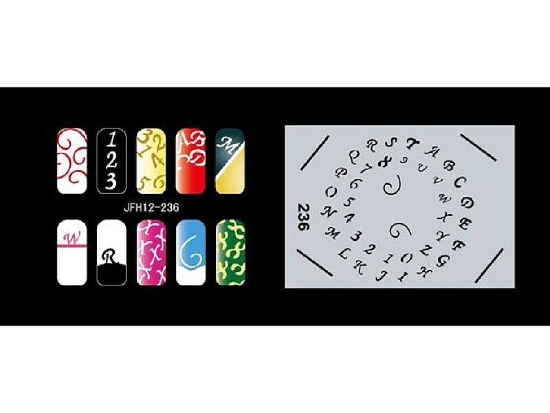 Šablona na nehty (airbrush nail art) JFH12-236