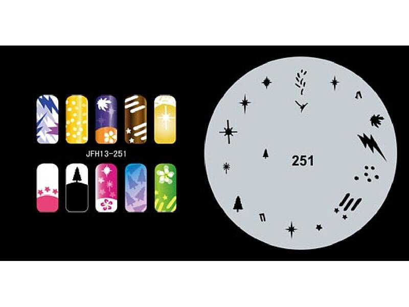 Šablona na nehty (airbrush nail art) JFH13-251