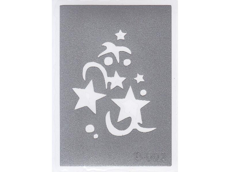 Šablona pro třpytivé tetování  B002