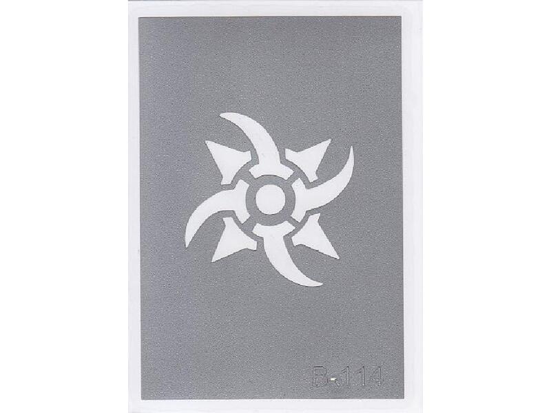 Šablona pro třpytivé tetování  B114