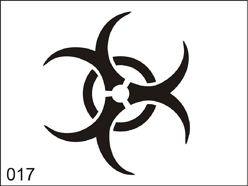 Šablona pro dočasné airbrush tetování M017 - 6,5 x 8,5 cm