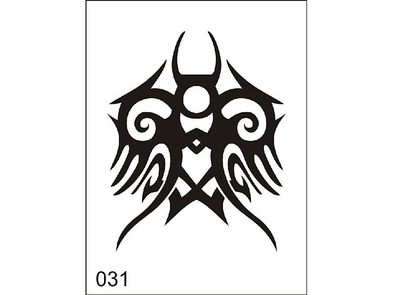 Šablona pro dočasné airbrush tetování M031 - 6,5 x 8,5 cm