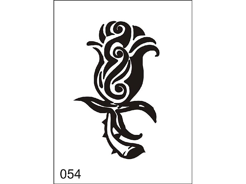 Šablona pro dočasné airbrush tetování M054 - 6,5 x 8,5 cm