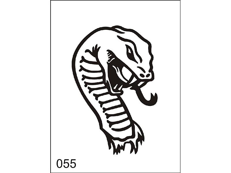 Šablona pro dočasné airbrush tetování M055 - 6,5 x 8,5 cm