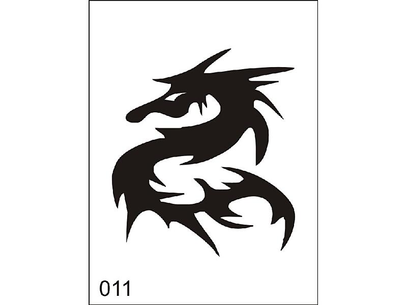Šablona pro dočasné airbrush tetování V011 - 11,5 x 15,5 cm