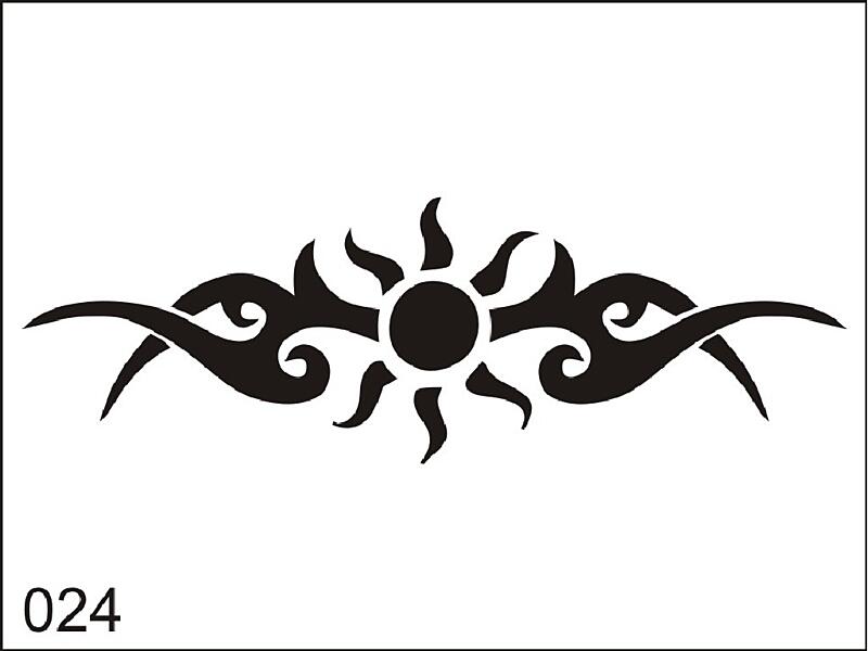 Šablona pro dočasné airbrush tetování V024 - 11,5 x 15,5 cm