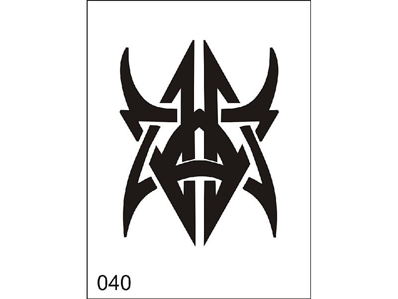 Šablona pro dočasné airbrush tetování V040 - 11,5 x 15,5 cm