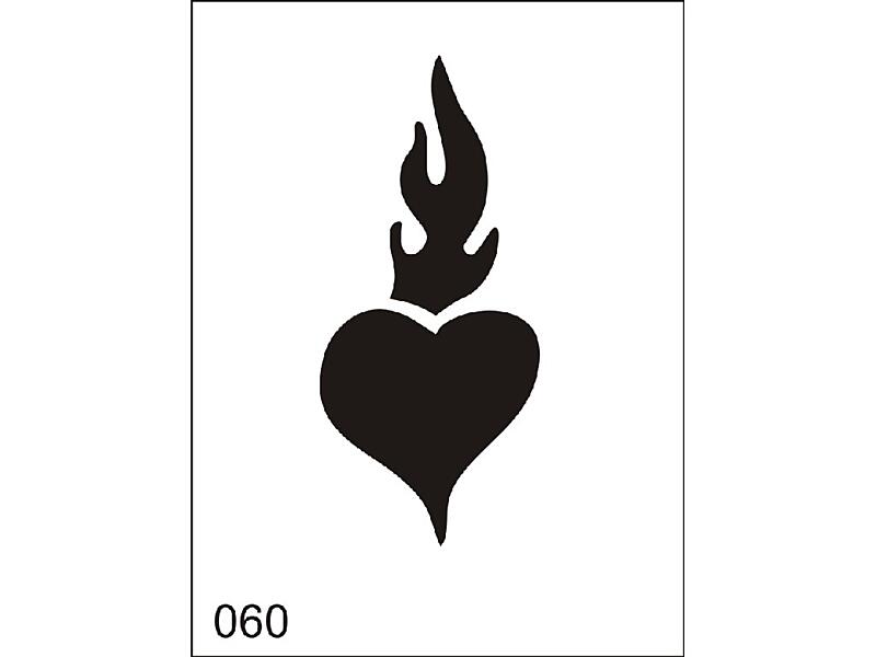 Šablona pro dočasné airbrush tetování V060 - 11,5 x 15,5 cm