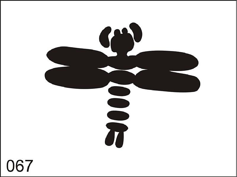 Šablona pro dočasné airbrush tetování V067 - 11,5 x 15,5 cm