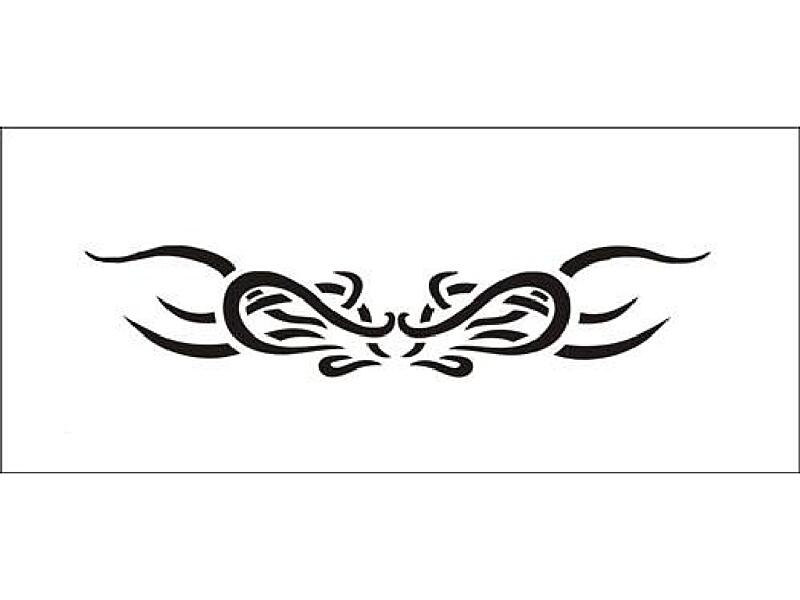 Šablona pro dočasné airbrush tetování V087 - 7 x 15,5 cm