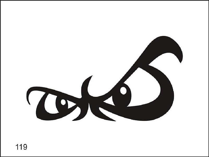 Šablona pro dočasné airbrush tetování V119 - 11,5 x 15,5 cm