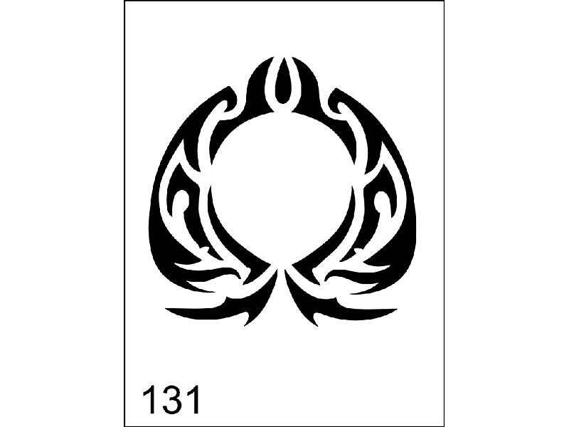 Šablona pro dočasné airbrush tetování V131 - 11,5 x 15,5 cm