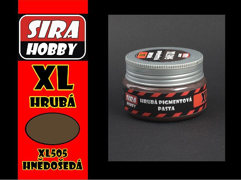 Síra hobby - Pigmentová pasta - Hrubá hnědo šedá 100ml
