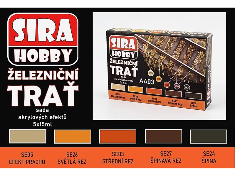 Síra Hobby - Sada efektů - Železniční trať AA03 - 5x15ml
