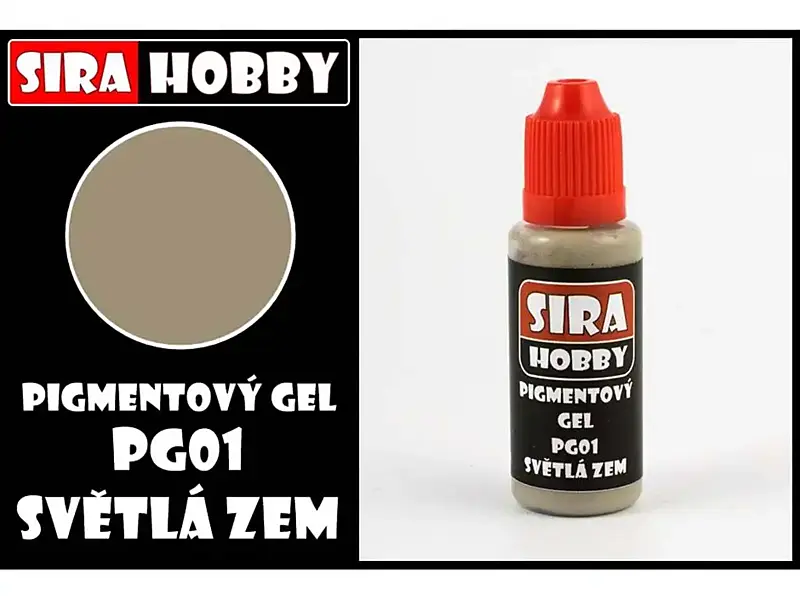 Síra hobby - Pigmentový gel - PG01 - Světlá zem 20 ml