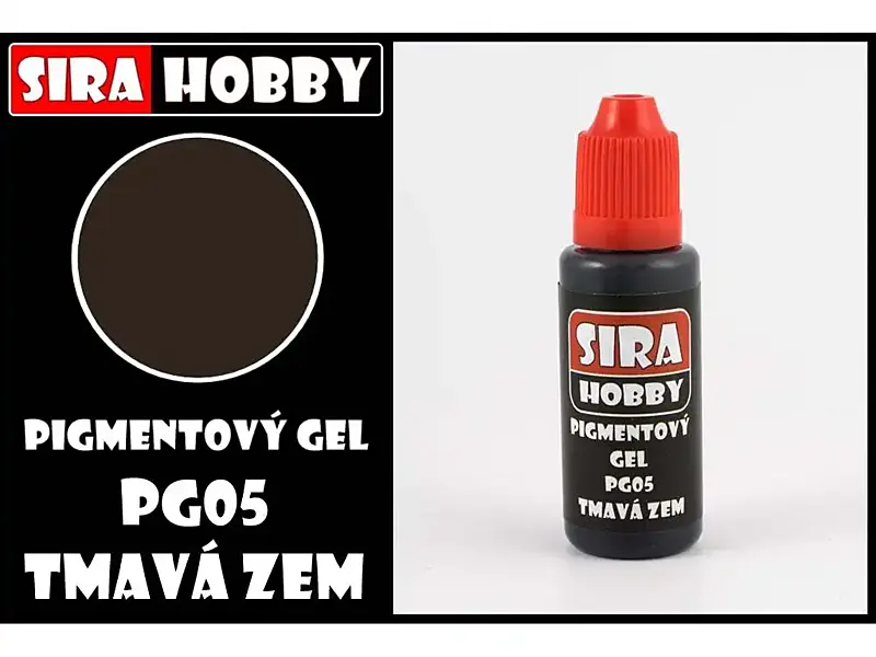 Síra hobby - Pigmentový gel - PG05 - Tmavá zem 20 ml