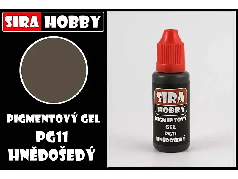 Síra hobby - Pigmentový gel - PG11 - Hnědošedý 20 ml