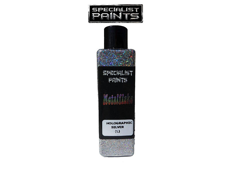 Metal Flake Silver Holographic 50g vel. L (0,6 mm)