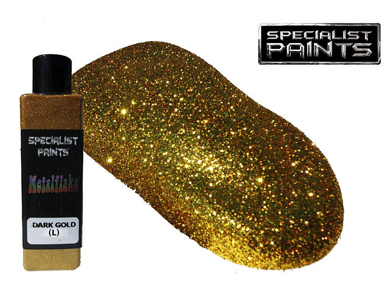 Metal Flake Dark Gold 50g vel. L (0,6 mm)