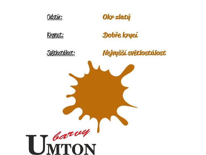 Umton - 6902 - Olejová barva - Okr zlatý 20ml