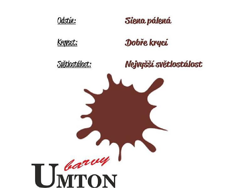 Umton - 4302 - Olejová barva - Siena pálená 20ml